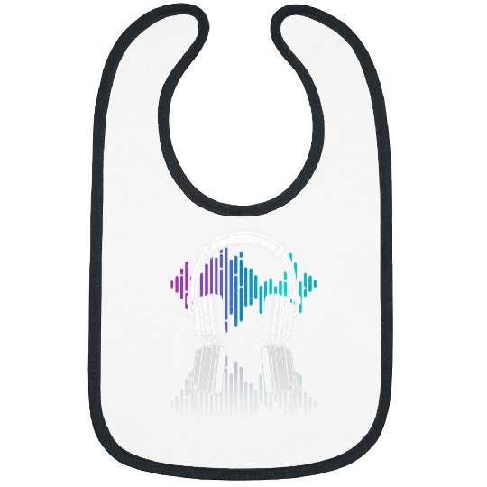 Eighties Music Lover Headphones 80s Musician Music Bibs