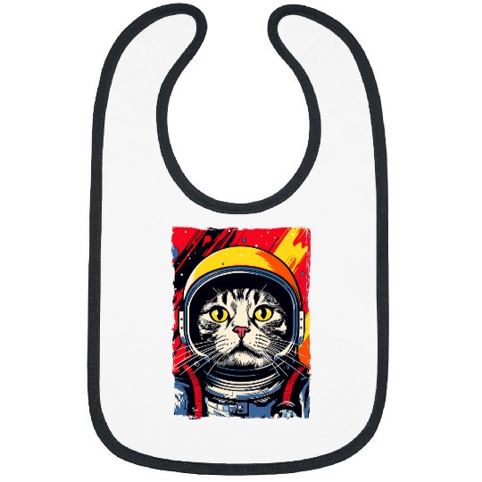 Astronaut Cat Kids Space Cat Astronaut Cat Mom Cat Dad Bibs