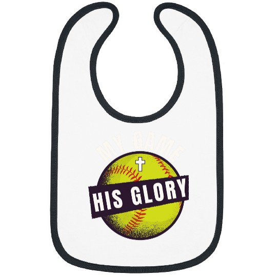 Christian Softball My Game His Glory Jesus Softball Bibs