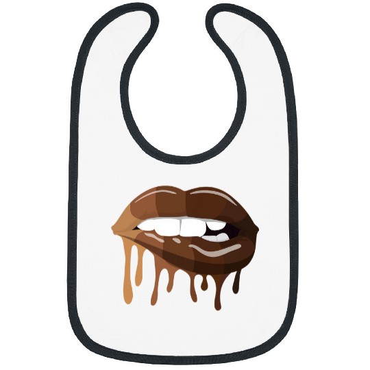 Black History Month Sexy Biting Lips Drippin Melanin Women Bibs