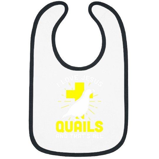Mens I Love Jesus Quails And Thats All Quail Owner Breeder Bibs