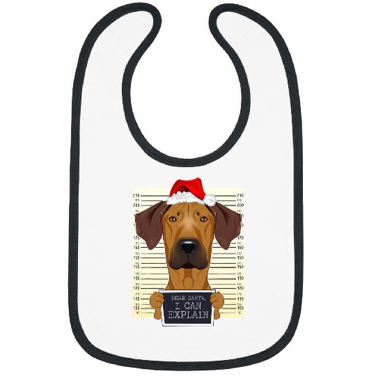 Dear Santa I Can Explain Funny Christmas Rhodesian Ridgeback Bibs