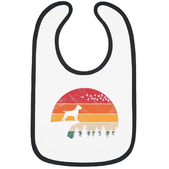 Cane Corso Italian Mastiff Dog Sunset Retro Style Apparel Bibs