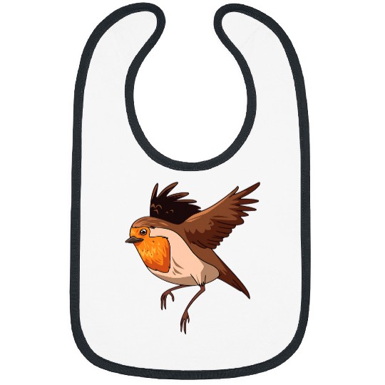 Robin Bird Funny Cute Birds Animal Lover Graphic Bibs