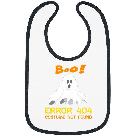 Error 404 Costume Not Found Boo Halloween Bibs