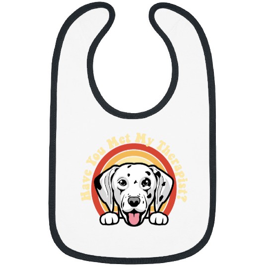 Emotional Support Therapy Dog Dalmatian Breed Retro Spots Bibs