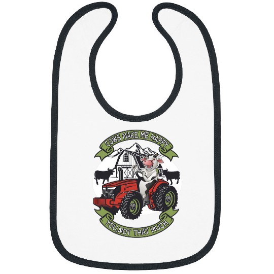 Cow Lover Make Me happy You Not So Much Funny Cow Farming Farmer Bibs