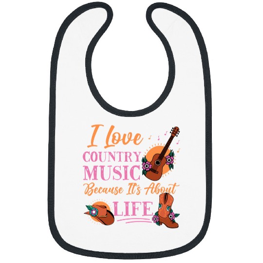 Its About Life Country Music Design For Rocker Bibs