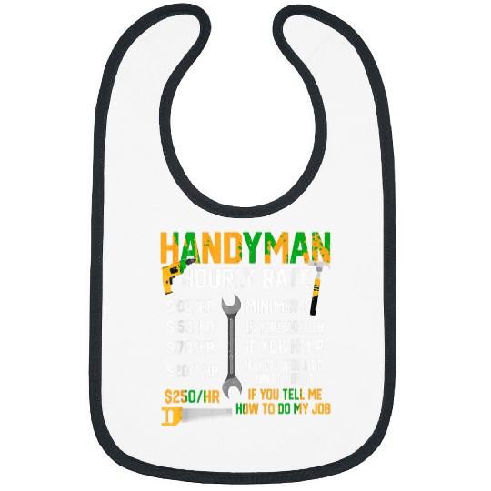 Handyman Rates Per Hour Handyman Hourly Rate Funny Mechanic Bibs