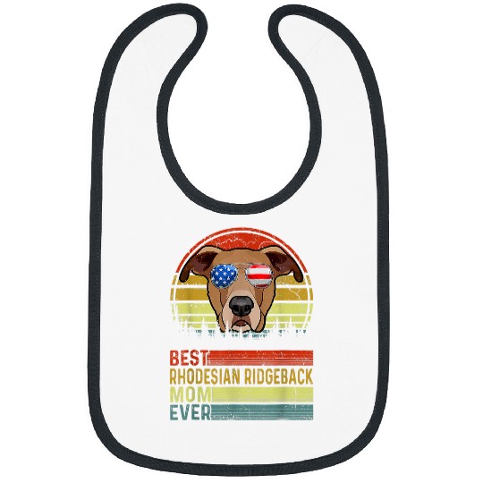 Dog vintages bests Rhodesian Ridgeback Mom Ever Mother Day Bibs