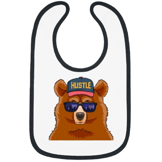 Hustle Teddy Bear Gangster Hip Hop Rap Music Dope Swag Bibs