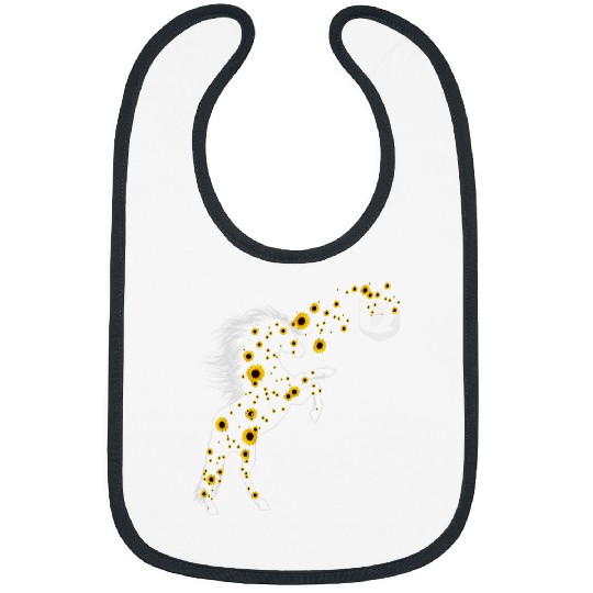 Horse Lover Floral Horse With sunflower Spring SummerHorseback Riding Bibs