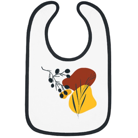 Botanical Mediterranean Wildflowers Leaves Leaf Wildflower Bibs
