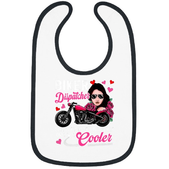 Biker Dispatcher Definition Only Cooler Motorcycle Woman Bibs