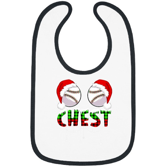 Chest Baseball Softball Chestnuts Couples Funny Christmas Bibs