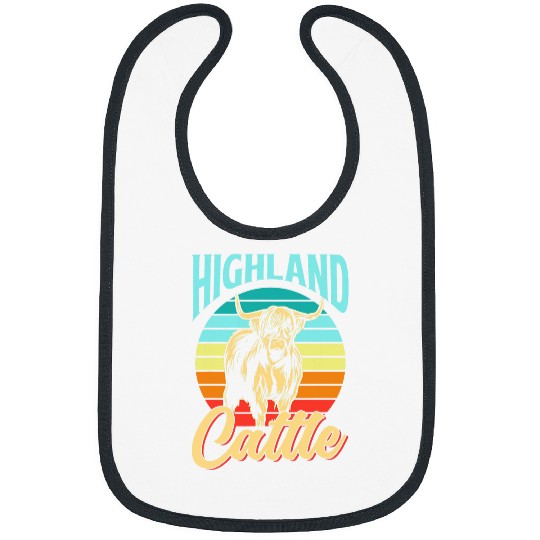 Cow Lover Highland Cattle Cow Cute Animal Scottish Bibs