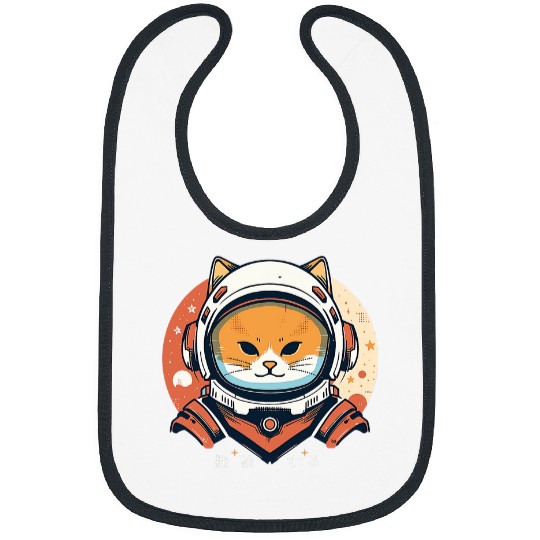 Astronaut Cat Explore Japanese vintages Space Cat Retro SciFi Bibs