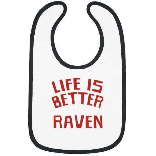 Lacrosse Gift Life is Better with a Raven First Name Couples Nickname Bibs