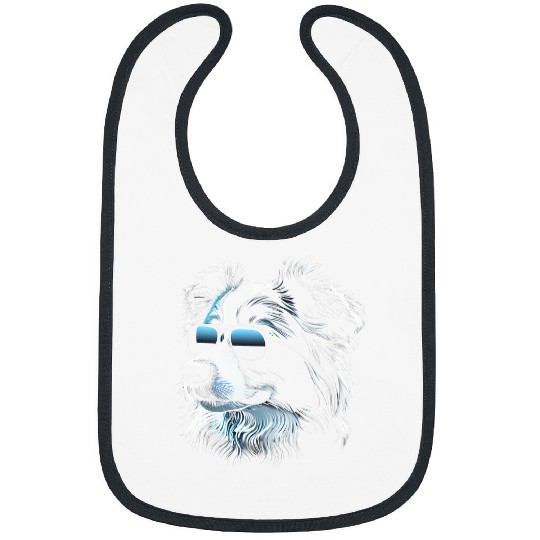 Australian Shepherd Sunglasses Walking Pet Bibs