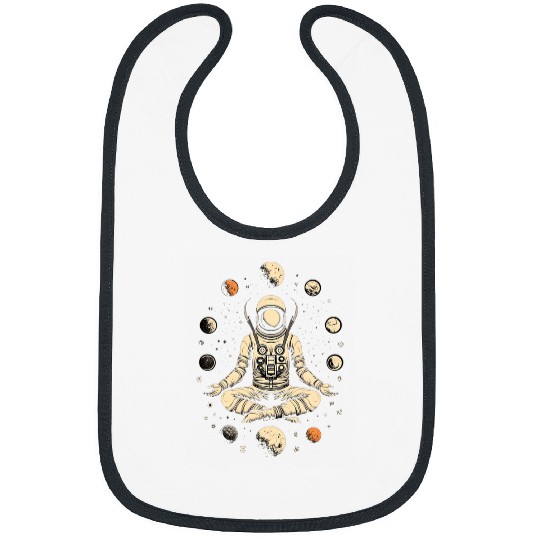Astronaut Yoga Pose Planet Space Meditation Spaceman Bibs