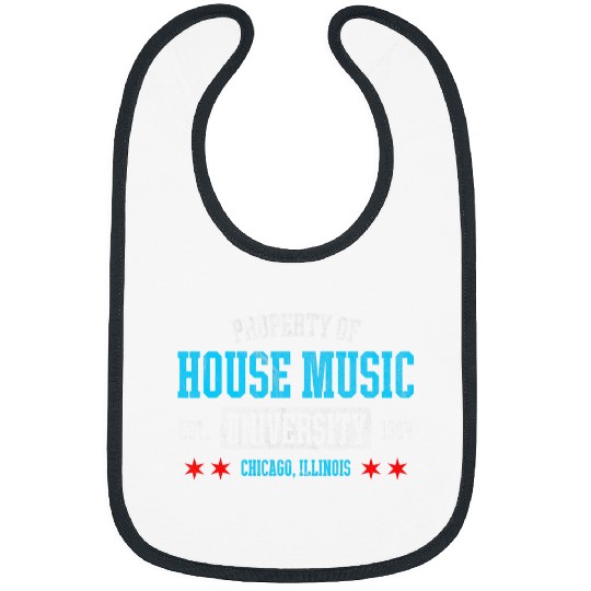 House Music 1984 Chicago House Music DJ EDM Retro Bibs