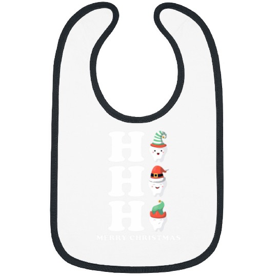Funny Dental Office Gifts Christmas Ho Ho Ho dentists Teeth Bibs
