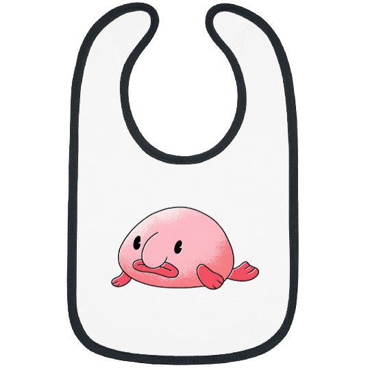 Blob Fish Blobfish Ugly Sad Cute Kawaii Animal Art Bibs