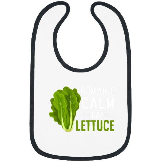 Romaine Calm Eat Lettuce Vegetable Puns And Vegetarian Humor Bibs
