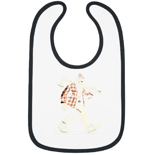 bigfoots Sasquatch Woodworking Lumberjack Logger Print Design Bibs