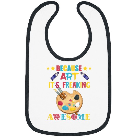 Awesome Art Teacher Brush Artist Art Student Art Lover Bibs