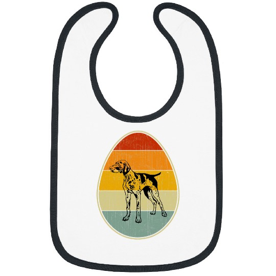 Easter Egg Graphic Easter Day German Shorthaired Pointer Dog Bibs