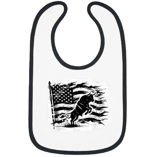 Cowboy Rodeo Bull Riding Livestock Show Farmer Cattle 21 Bibs