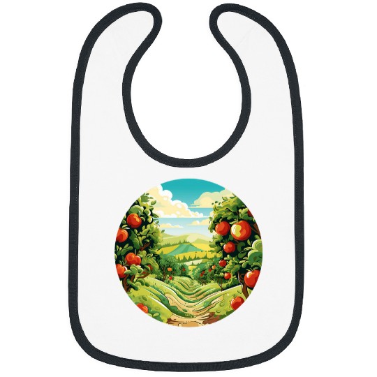 Fruit Plantation for Orange and Apple Farmer Lovers Bibs