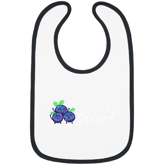 Childrens Funny Fruit Family Art With Cute Wild Blueberries Bibs