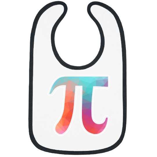Pi Colorful Pi Symbol Math Funny Pi Day Math Teacher Geek Bibs