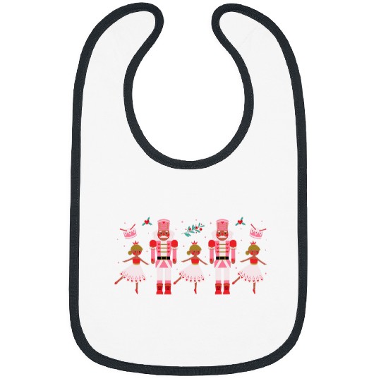 Funny Christmas Nutcracker African American Ballet Dancer Bibs