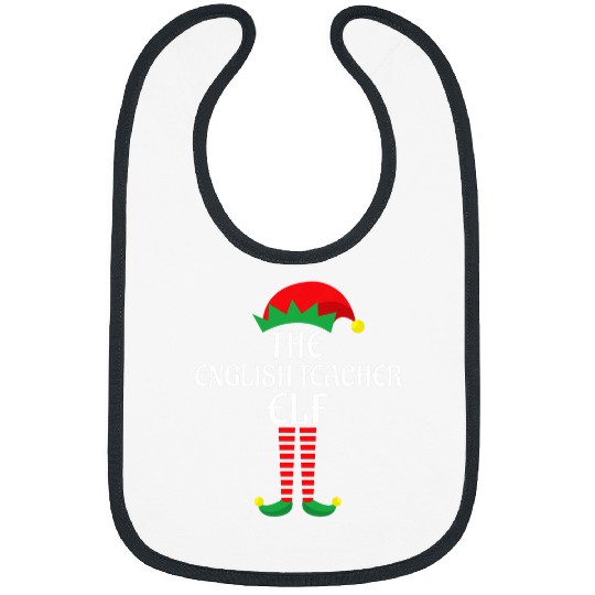 English Teacher Elf Christmas Holiday Family Matching Xmas Bibs