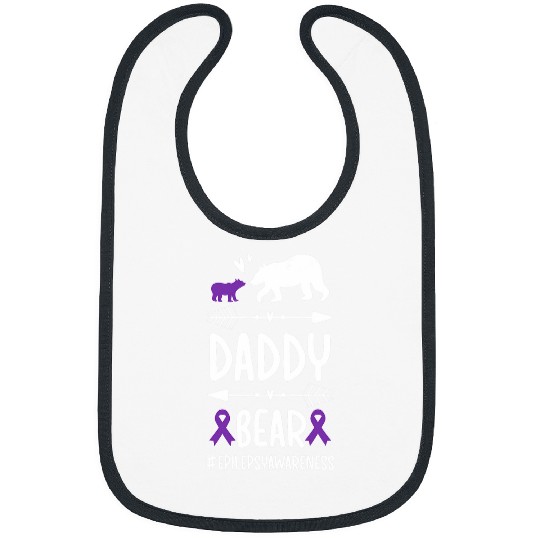 Daddy Bear Epilepsy Warrior Dad Epilepsy Awareness Month Bibs