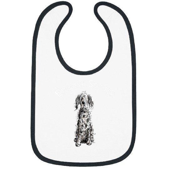 Funny English Setter Dog I Gifts For Dog Lover Dog Art Gift Bibs