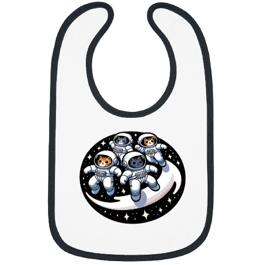 Astronaut Aesthetic Space Cat Cosmic Out Of Space Kawaii Bibs