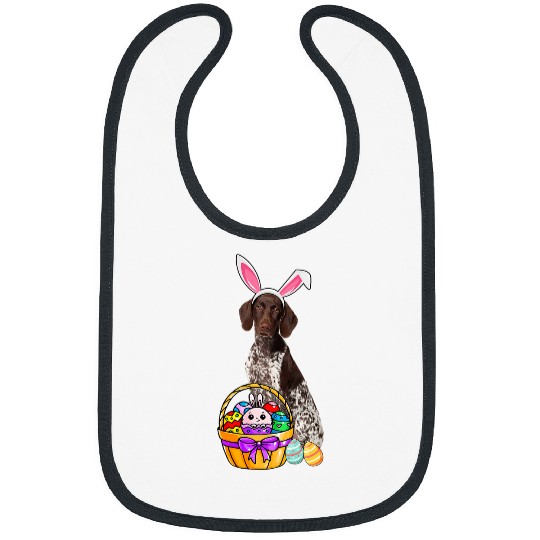 Easter Egg Funny German Shorthaired Pointer Easter Bibs