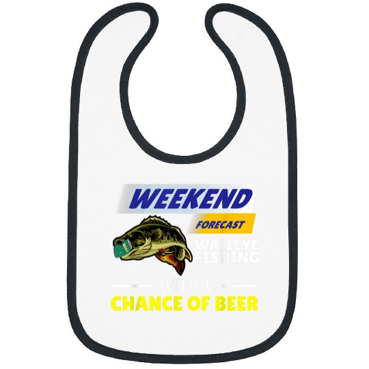 Fishing Fun Walleye Fishing Funny Beer Lover Walleye Fishing Fisherman Bibs