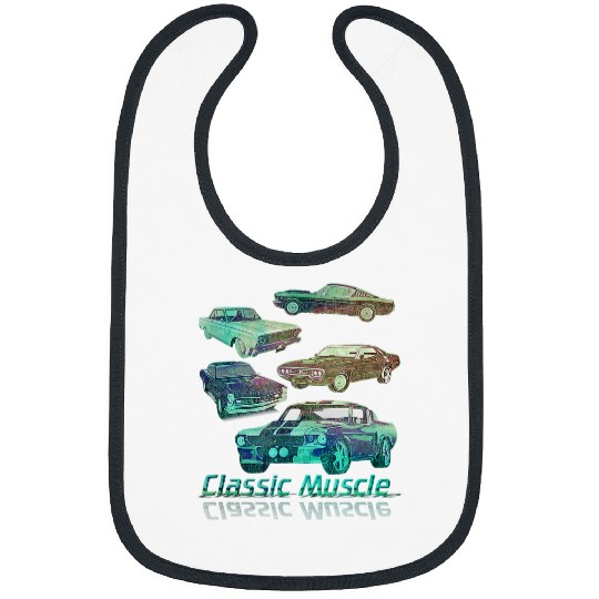 Classic Muscle Carss Lineup Racing Graphic 21 Bibs