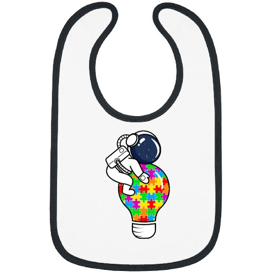 Astronaut Balloon Autism Awareness Space Autistic Kids Boys Bibs