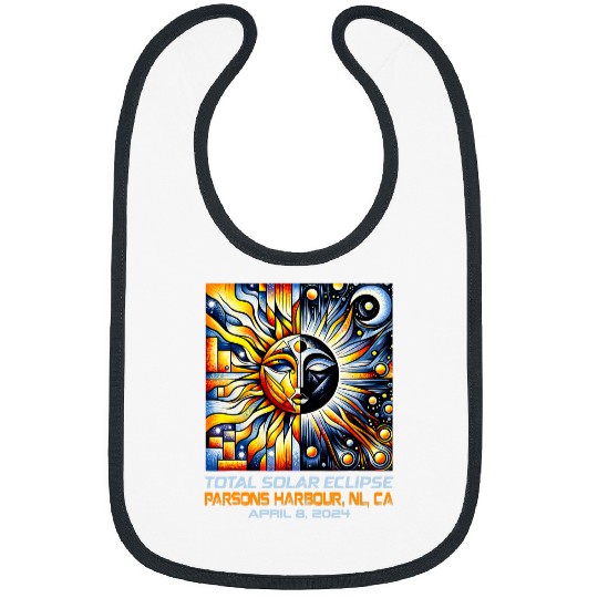 Cubism Solar Eclipse Parsons Harbour Newfoundland Canada Bibs