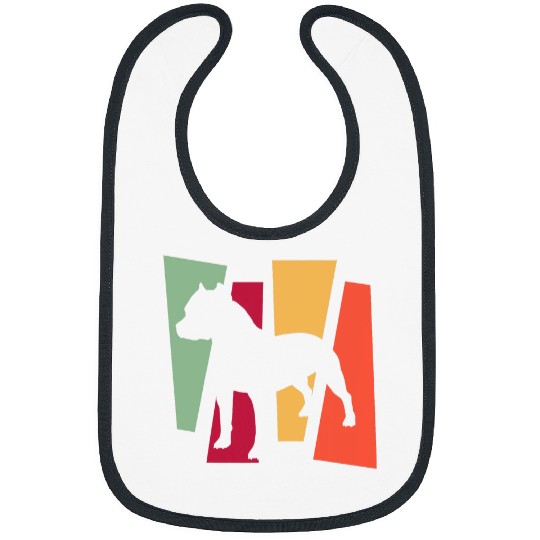 Cool Pitbull Art For Pet Dog Breed Pitbull Owner Bibs