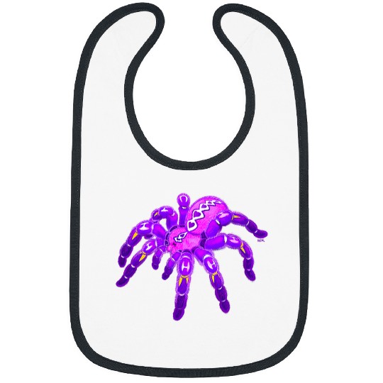 Purple Pokie Gooty Sapphire Tarantula Spider Arachnophile Bibs