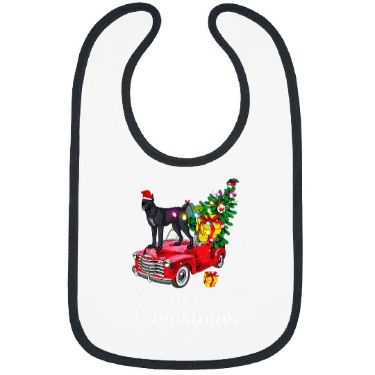 cane corso italian mastiff ride red truck christmas dog Bibs
