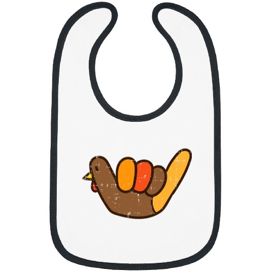 sign turkey hand hang loose thanksgiving surf hawaii Bibs