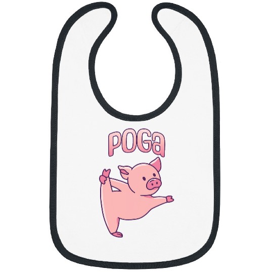 Pig Yoga aka Poga funny design Bibs